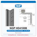 NGP HD4100B Concealed Swing-Clear Geared Continuous Hinge 83/85/95" Black Anodized | National Guard