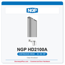 NGP HD2100A Full Surface Swing-Clear Geared Continuous Hinge 83/85/95" Clear Anodized | National Guard