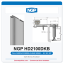 NGP HD2100DKB Full Surface Swing-Clear Geared Continuous Hinge 83/85/95" Dark Bronze Anodized | National Guard