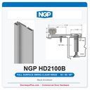 NGP HD2100B Full Surface Swing-Clear Geared Continuous Hinge 83/85/95" Black Anodized | National Guard