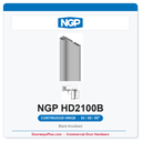 NGP HD2100B Full Surface Swing-Clear Geared Continuous Hinge 83/85/95" Black Anodized | National Guard