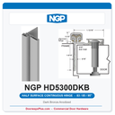 NGP HD5300DKB Half Surface Geared Continuous Hinge 83/85/95" Dark Bronze Anodized | National Guard