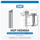 NGP HD5400A Half Surface Geared Continuous Hinge 83/85/95" Clear Anodized | National Guard