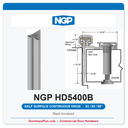 NGP HD5400B Half Surface Geared Continuous Hinge 83/85/95" Black Anodized | National Guard