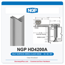 NGP HD4200A Half Surface Swing-Clear Geared Continuous Hinge 83/85/95" Clear Anodized | National Guard