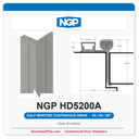 NGP HD5200A Half Mortise Flush Geared Continuous Hinge 83/85/95" Clear Anodized | National Guard