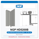 NGP HD5200B Half Mortise Flush Geared Continuous Hinge 83/85/95" Black Anodized | National Guard