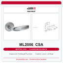 Corbin Russwin ML2056 CSA Classroom Holdback Mortise Lockset | Grade 1 Commercial