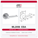Corbin Russwin ML2056 ESA Classroom Holdback Mortise Lockset | Grade 1 Commercial