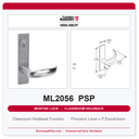 Corbin Russwin ML2056 PSP Classroom Holdback Mortise Lockset | Grade 1 Commercial