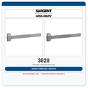 Sargent 3828 Series Rim Exit Device | Wide Stile Panic Hardware ANSI Grade 1