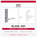 Corbin Russwin ML2056 DSP Classroom Holdback Mortise Lockset | Grade 1 Commercial