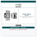 Rixson 990M Flush Wall Mount Magnetic Release – 689 Spray Aluminum | UL Listed