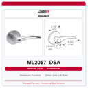 Corbin Russwin ML2057 DSA Storeroom or Closet Mortise Lockset | Grade 1 Commercial