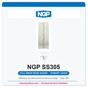 NGP SS305 Full Wrap Edge Guard Pin-and-Barrel Hinge 83/85/95" US32D | National Guard