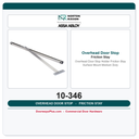 Rixson 10-346 Overhead Door Stop Holder Friction Stay Surface Mount Medium Duty