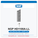 NGP HD1100A-LL Concealed Geared Continuous Hinge Lead-Lined Dual-Row 83/85/95" Clear Anodized | National Guard