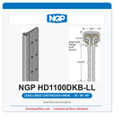 NGP HD1100DKB-LL Concealed Geared Continuous Hinge Lead-Lined Dual-Row 83/85/95" Dark Bronze Anodized | National Guard