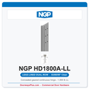 NGP HD1800A-LL Concealed Geared Continuous Hinge Lead-Lined Dual-Row 83/85/95" Clear Anodized | National Guard