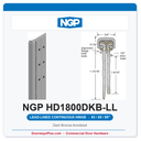 NGP HD1800DKB-LL Concealed Geared Continuous Hinge Lead-Lined Dual-Row 83/85/95" Dark Bronze Anodized | National Guard