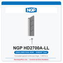 NGP HD2700A-LL Concealed Geared Continuous Hinge Lead-Lined Dual-Row 83/85/95" Clear Anodized | National Guard