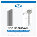 NGP HD2700A-LL Concealed Geared Continuous Hinge Lead-Lined Dual-Row 83/85/95" Clear Anodized | National Guard