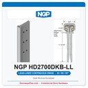 NGP HD2700DKB-LL Concealed Geared Continuous Hinge Lead-Lined Dual-Row 83/85/95" Dark Bronze Anodized | National Guard