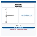 Sargent 3727 SVR Exit Device — 30 Series Surface Vertical Rod, Grade 1