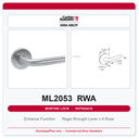 Corbin Russwin ML2053 RWA Entrance or Office Mortise Lockset | Grade 1 Commercial