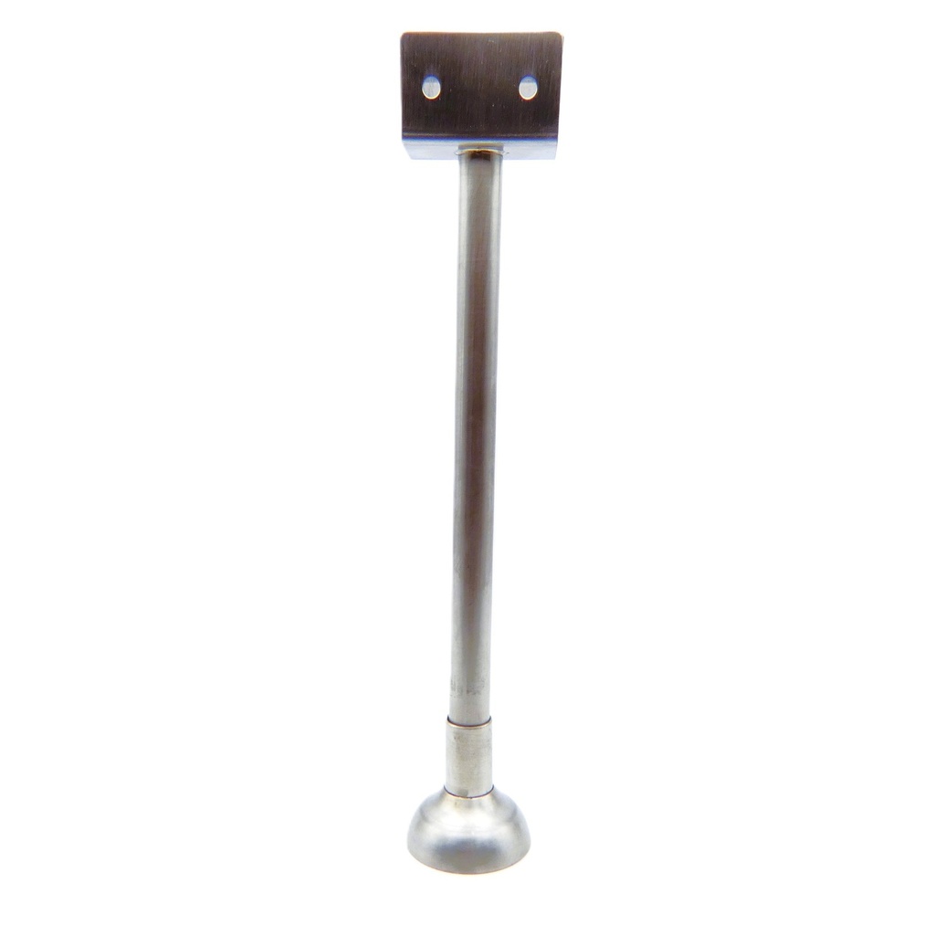 Toilet Partition Panel Floor Support Bracket — 1-1/4" Panel | 13-Ga Satin Stainless Steel, Adjustable 3"–13"