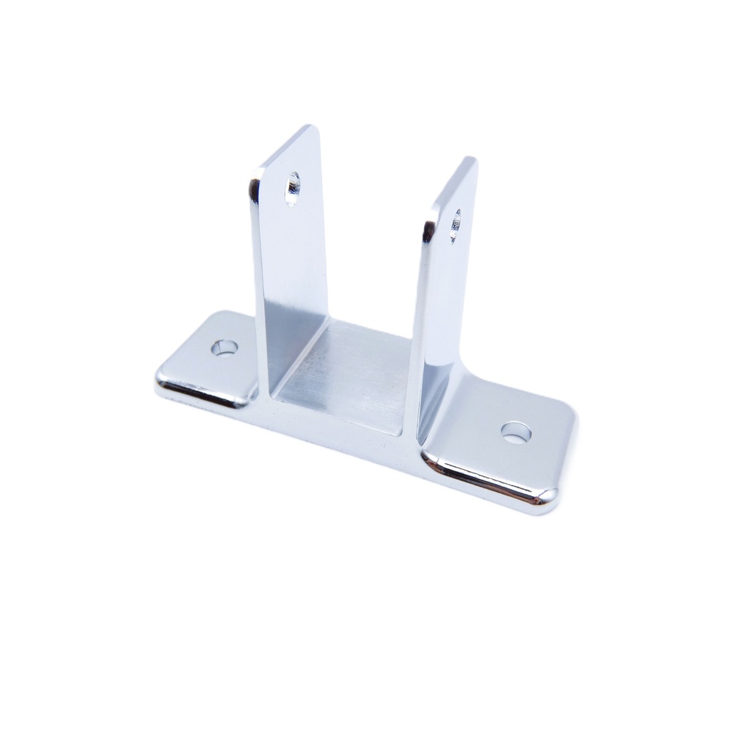 Two Ear Wall Bracket 2.5 in. Projection for 1-1/4 in. Toilet Partition Panels – Polished Chrome