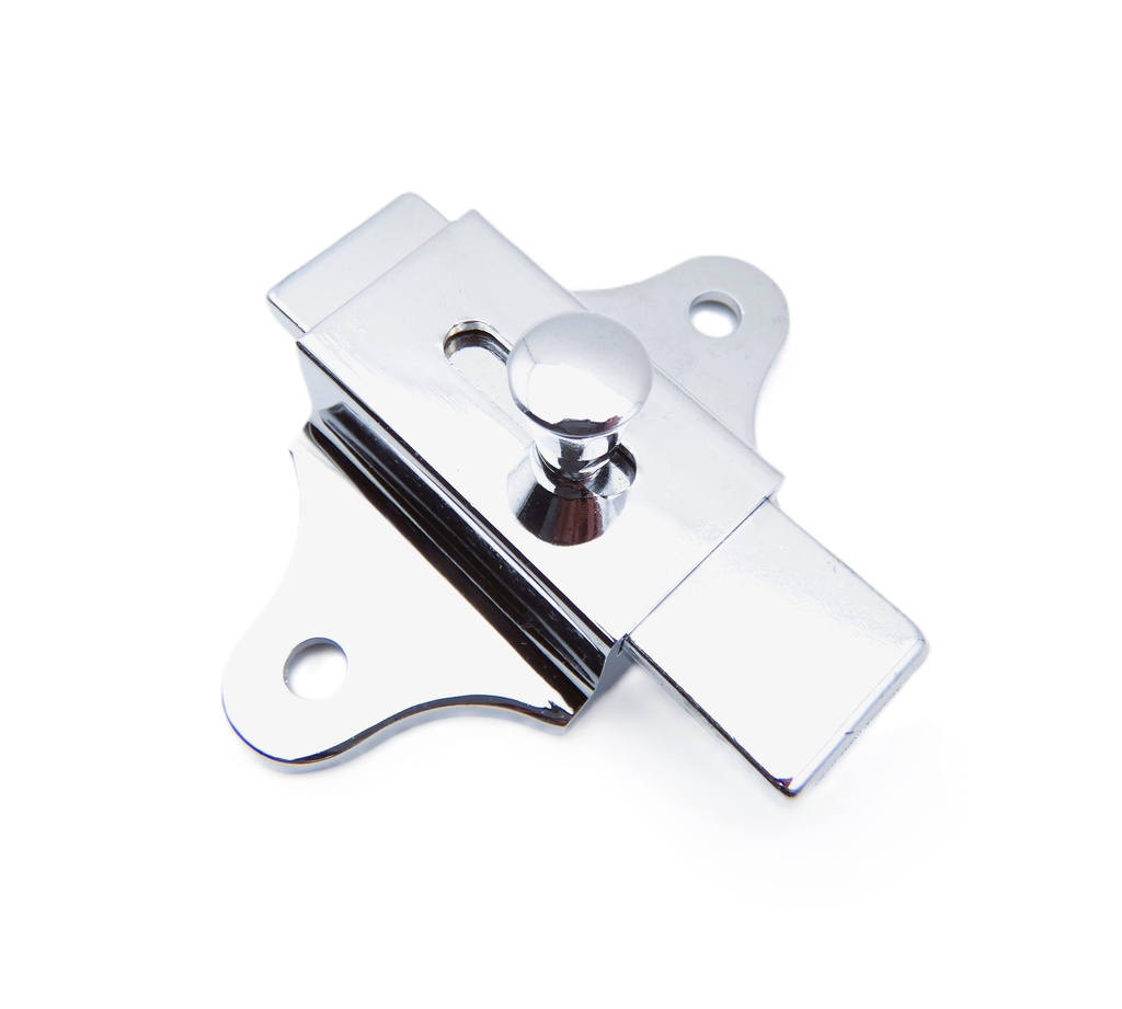 Toilet Partition Slide Latch – 2-5/8 in. Center to Center, Polished Chrome Zamac