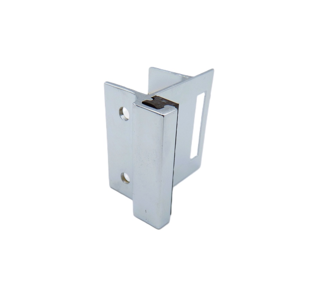 Toilet Partition Inswing Strike & Keeper – 1-1/4 in. Panel | Polished Chrome