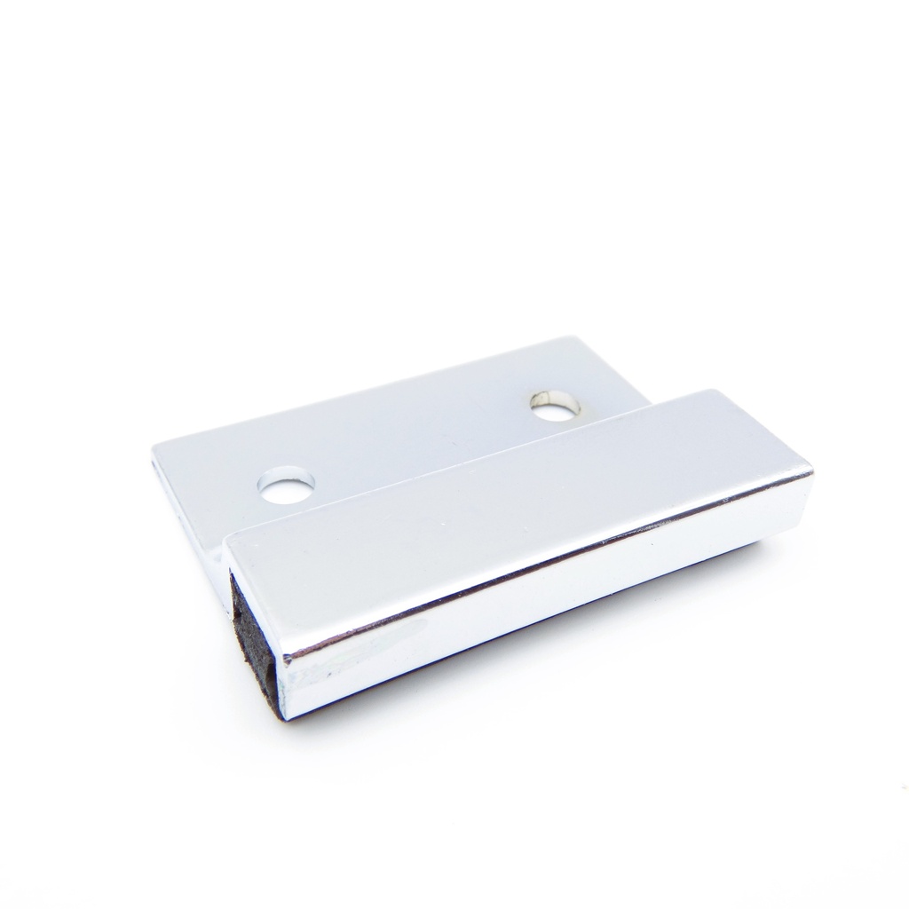 Toilet Partition Outswing Strike — 1-1/4" Panel, Polished Chrome Zmac