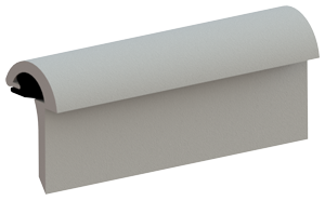 Hager 844S Aluminum Astragal with Neoprene Bulb – 84"