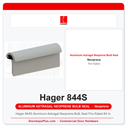 Hager 844S Aluminum Astragal Neoprene Bulb Seal Fire Rated 84 in.