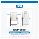NGP 9590 GapGuard Fire Door Bottom Gap Solution - Brushed Stainless | National Guard