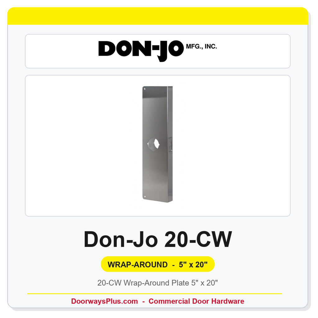 Don-Jo 20-CW Wrap-Around Plate 5" x 20"