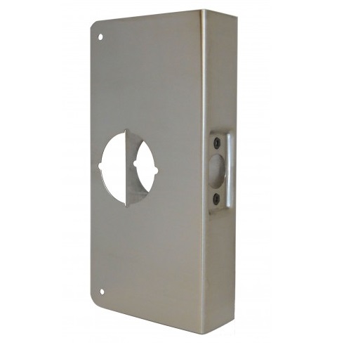 Don-Jo 1-CW Stainless Steel Wrap-Around Plate | 4x9 | 1-3/8" Door Reinforcer
