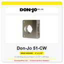 Don-Jo 51-CW Wrap-Around Plate | 4" x 4-1/2" | 1-3/8" Door