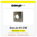Don-Jo 61-CW Wrap-Around Plate | 4" x 4-1/2" | 1-3/4" Door