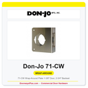 Don-Jo 71-CW Wrap-Around Plate | 1-3/8" Door, 2-3/4" Backset
