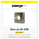 Don-Jo 81-CW Wrap-Around Plate | 2-3/4" Backset | 1-3/4" Door