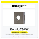 Don-Jo 75-CW Wrap-Around Plate | 4-3/4" x 5-1/2" | Marks & Medeco Lever