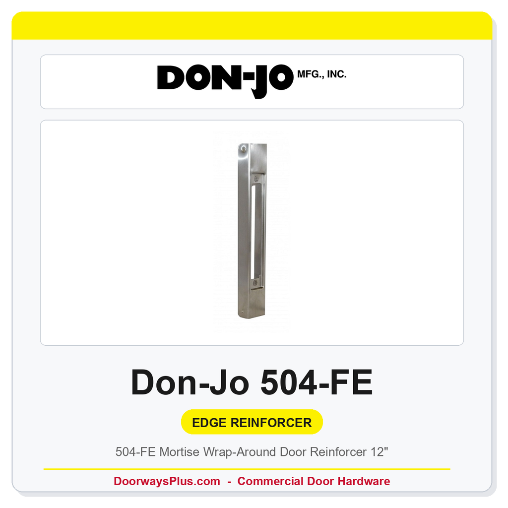 Don-Jo 504-FE Mortise Wrap-Around Door Reinforcer 12"
