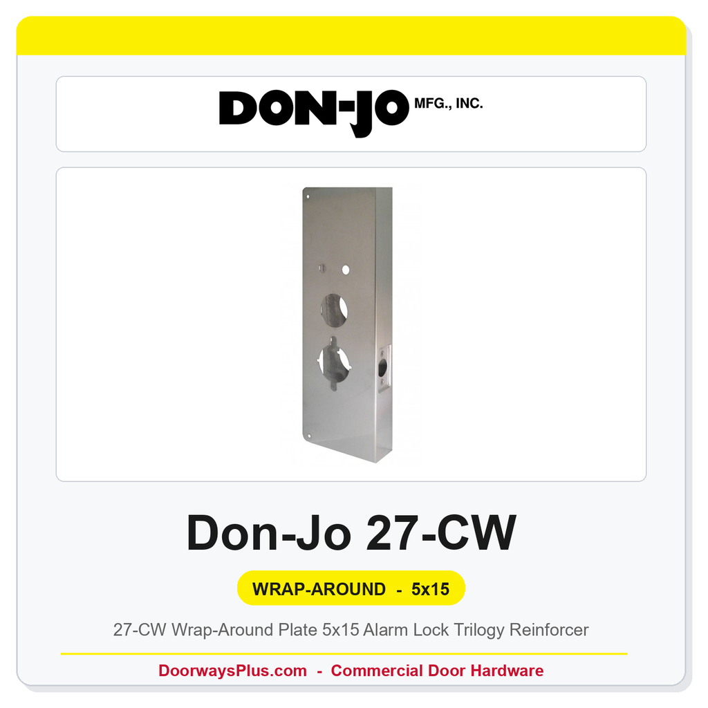 Don-Jo 27-CW Wrap-Around Plate 5x15 | Alarm Lock Trilogy Reinforcer