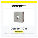Don-Jo 7-CW Wrap-Around Plate | 1-3/8" Door Deadbolt Reinforcer, 2-3/4" Backset