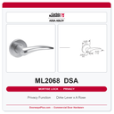 Corbin Russwin ML2068 DSA Privacy or Apartment Mortise Lockset | Grade 1 Commercial