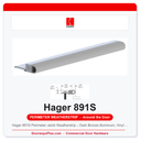 Hager 891S Perimeter Jamb Weatherstrip – Dark Bronze Aluminum, Vinyl Insert, 3'0x7'0