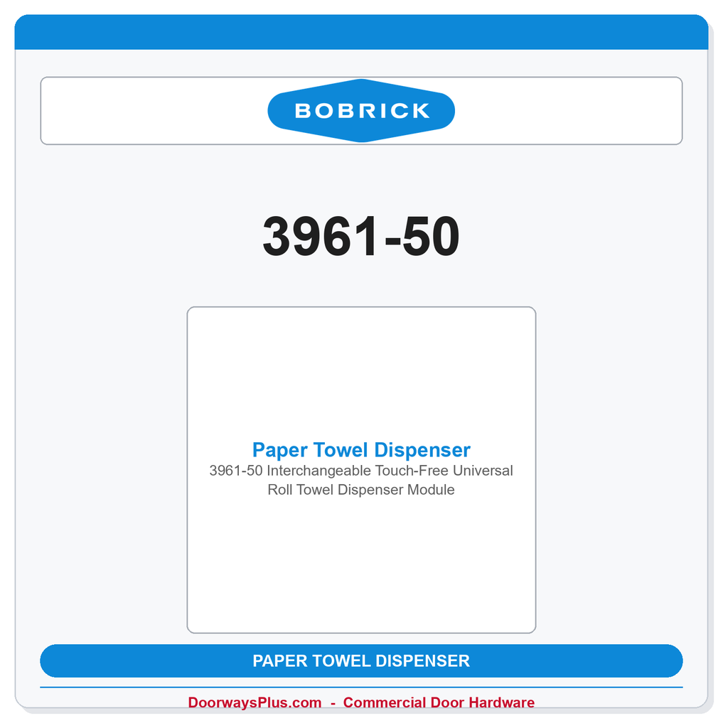Bobrick 3961-50 Interchangeable Touch-Free Universal Roll Towel Dispenser Module